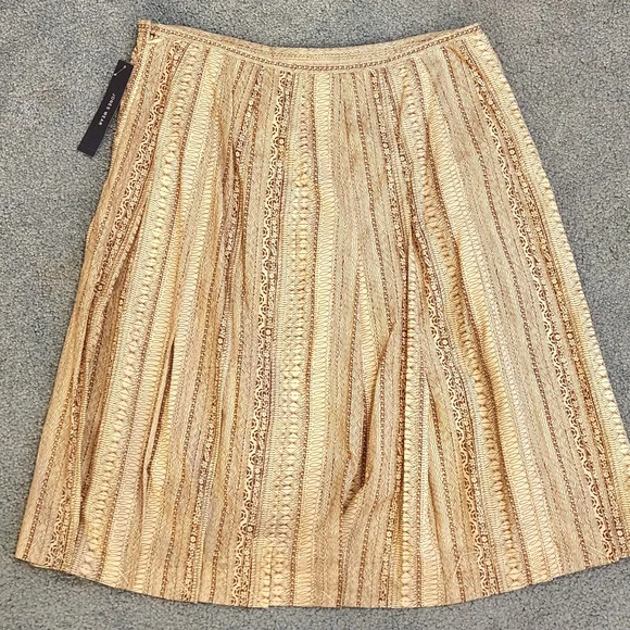NWT Jones Wear A-line full pleated skirt geometric pattern Size 10 - Picture 8 of 11